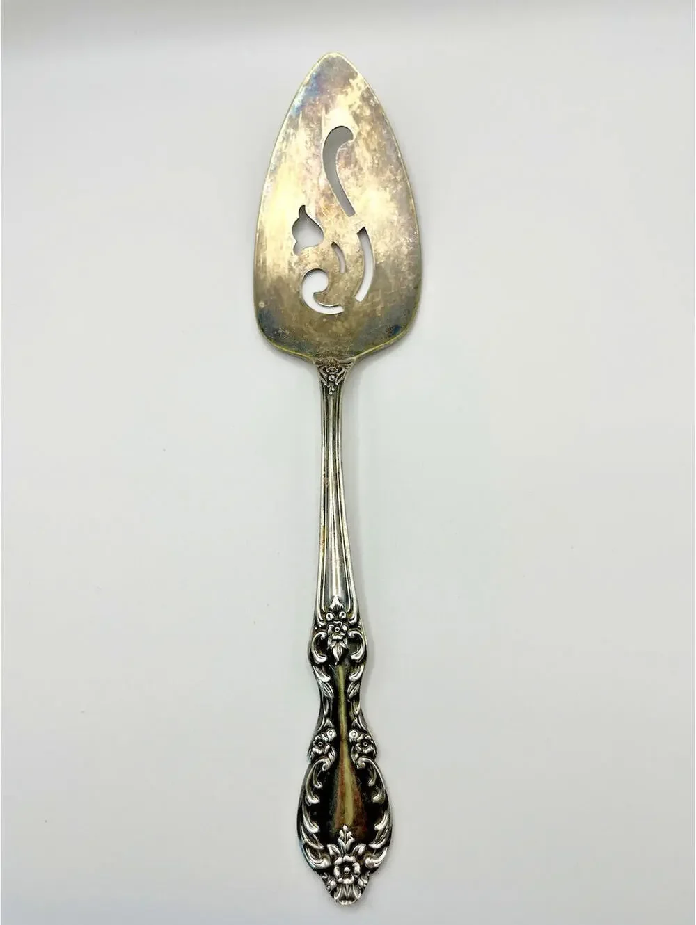 Vintage WM Rogers Grand Elegance Silver Plate Pie Server Extra Plate